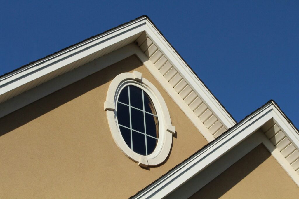 stucco on the side of a house